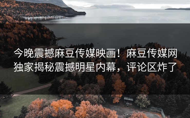 今晚震撼麻豆传媒映画！麻豆传媒网独家揭秘震撼明星内幕，评论区炸了